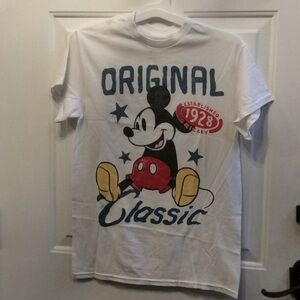 New Disney Mickey Mouse White T shirt Sz XS